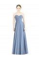 Sleeveless Dusty Blue Sweetheart Soft Chiffon A-Line Evening Dress / Bridesmaid Dress Brighton