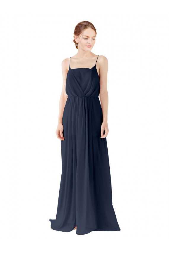 Sleeveless Spaghetti straps Open Back Chiffon A-Line Bridesmaid Dress / Evening Gowns Brighton