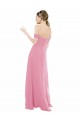 Cap Sleeves Off the Shoulder Soft Chiffon A-Line Formal Dress / Bridesmaid Dress Brighton