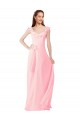 Cap Sleeves V-Neck Soft Chiffon A-Line Bridesmaid Dress Brighton