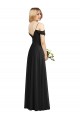 Cold Shoulder Spaghetti Straps Soft Chiffon A-Line Semi Formal Evening Dress / Bridesmaid Dress Brighton