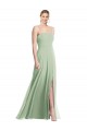 Sleeveless Spaghetti Straps Low Back Soft Chiffon Trumpet Formal Evening Gown / Bridesmaid Dress Brighton