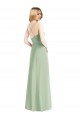 Sleeveless Spaghetti Straps V-Back Chiffon A-Line Bridesmaid Dress / Evening Dress Brighton