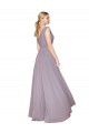 Sleeveless Dusty Rose V-Neck V-Back Soft Chiffon A-Line Formal Evening Gown / Prom Dress / Bridesmaid Dress Brighton