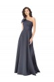 Sleeveless One Shoulder Satin A-Line Formal Evening Gown / Prom Dress / Bridesmaid Dress Brighton