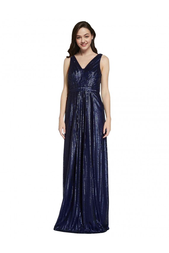 Sleeveless V-Neck V-Back Sequin Sheath Formal Evening Gown / Prom Dress / Bridesmaid Dress Brighton