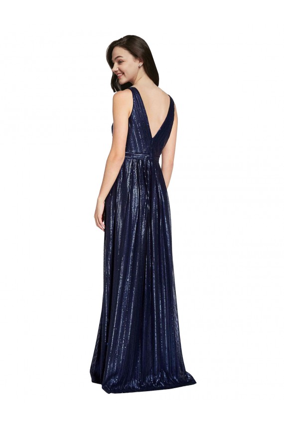 Sleeveless V-Neck V-Back Sequin Sheath Formal Evening Gown / Prom Dress / Bridesmaid Dress Brighton
