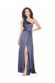 Sleeveless Dusk One Shoulder Silk like Satin A-Line Formal Evening Gown / Prom Dress / Bridesmaid Dress Brighton