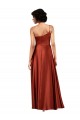 Sleeveless Burnt Orange One Shoulder Silk like Satin A-Line Black Tie Evening Gown / Prom Dress / Bridesmaid Dress Brighton