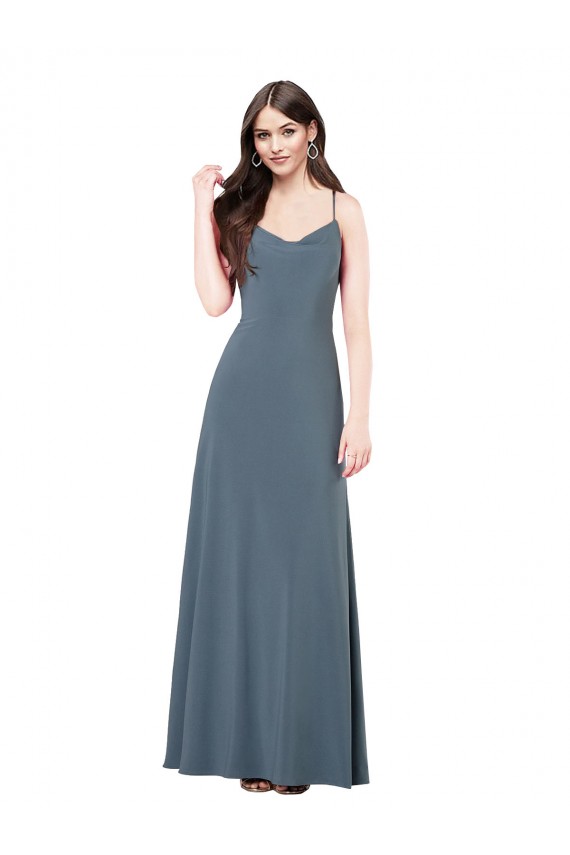 Sleeveless V-Neck Low Back Spandex A-Line Prom Dress / Bridesmaid Dress Brighton