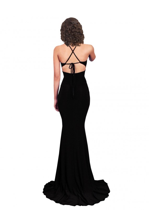 Sleeveless V-Neck Open Back Spandex Mermaid Formal Evening Gown / Prom Dress / Bridesmaid Dress Brighton