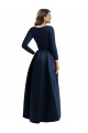 Long Sleeves V-Neck Spandex Ball Gown High Low Plus Size Evening Gown / Prom Dress / Bridesmaid Dress Brighton