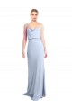 Sleeveless Cowl Neck V-Back Stretch Crepe Sheath Formal Dress / Bridesmaid Dress Brighton