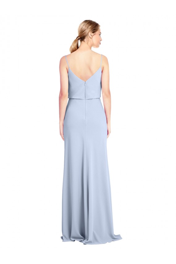 Sleeveless Cowl Neck V-Back Stretch Crepe Sheath Formal Dress / Bridesmaid Dress Brighton