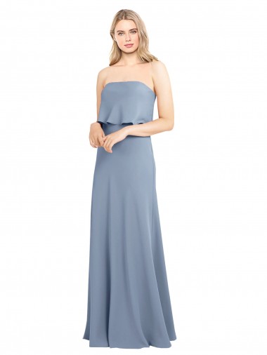 Sleeveless High Neck Stretch Crepe Sheath Formal Dress / Bridesmaid Dress Brighton