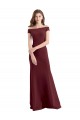 Sleeveless Off the Shoulder Stretch Crepe Sheath Prom Dress / Bridesmaid Dress Brighton