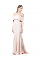 Sleeveless Nude Off the Shoulder Stretch Crepe Mermaid Formal Evening Gown / Prom Dress / Bridesmaid Dress Brighton