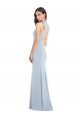 Sleeveless Bow Neck Open Back Stretch Crepe Trumpet Semi Formal Evening Dress / Prom Dress / Bridesmaid Dress Brighton