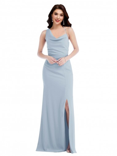 Sleeveless One Shoulder Stretch Crepe Trumpet Formal Dress / Bridesmaid Dress Brighton