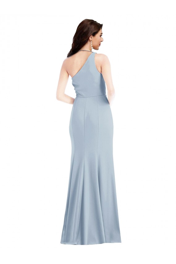 Sleeveless One Shoulder Stretch Crepe Trumpet Formal Dress / Bridesmaid Dress Brighton