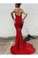 Sleeveless Sweetheart Velvet Sequin Mermaid Prom Dress / Evening Gown Brighton