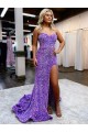 Sleeveless Sweetheart Velvet Sequin A-Line Homecoming Dress Brighton