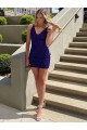 Sleeveless V-Neck Velvet Sequin Sheath Prom Dress Brighton