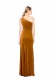 Sleeveless One Shoulder Stretch Velvet A-Line Formal Evening Gown / Prom Dress / Bridesmaid Dress Brighton