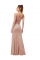 Sleeveless Pink One Shoulder Stretch Velvet Sheath Black Tie Evening Gown / Prom Dress / Bridesmaid Dress Brighton