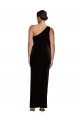 Sleeveless One Shoulder Stretch Velvet Sheath Formal Evening Gown / Prom Dress / Bridesmaid Dress Brighton